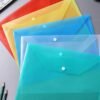Transparent plastic document envelope folders