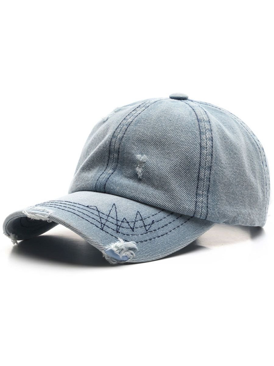 Vintage Washed Denim Baseball Cap Unisex Casual Outdoor Fashion Hat - Image 2