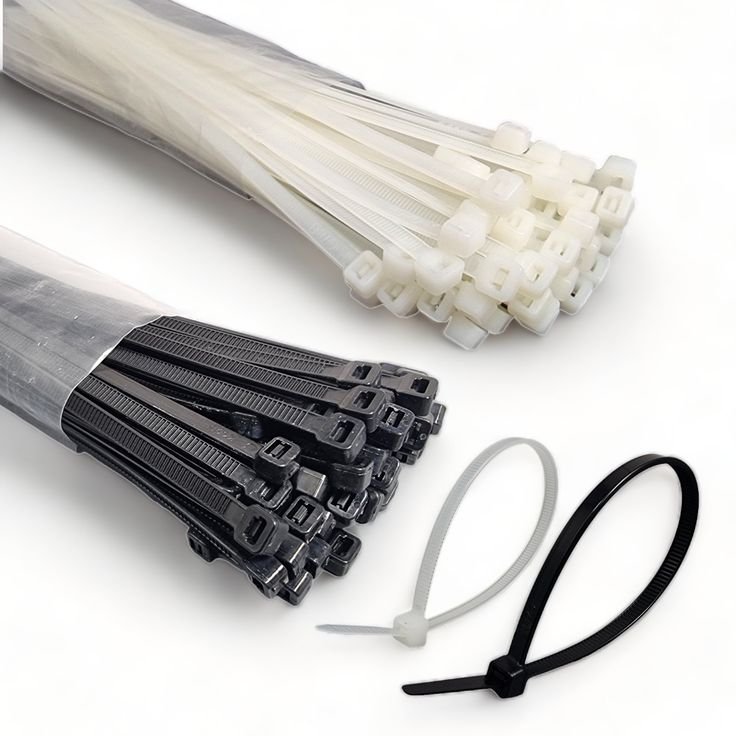 Premium Nylon Cable Tie Pack | Self-Locking White Cable Zip Ties - Image 2